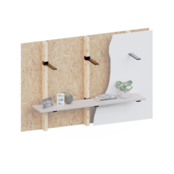 Wall Stud Mounted Clam Shelf Brackets