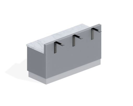 Right angle countertop bracket