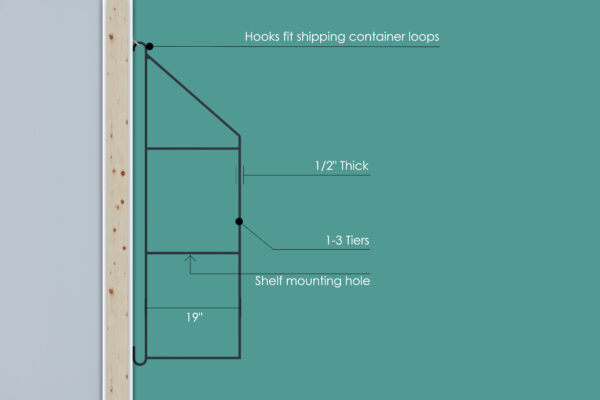 Shipping Container Shelving System