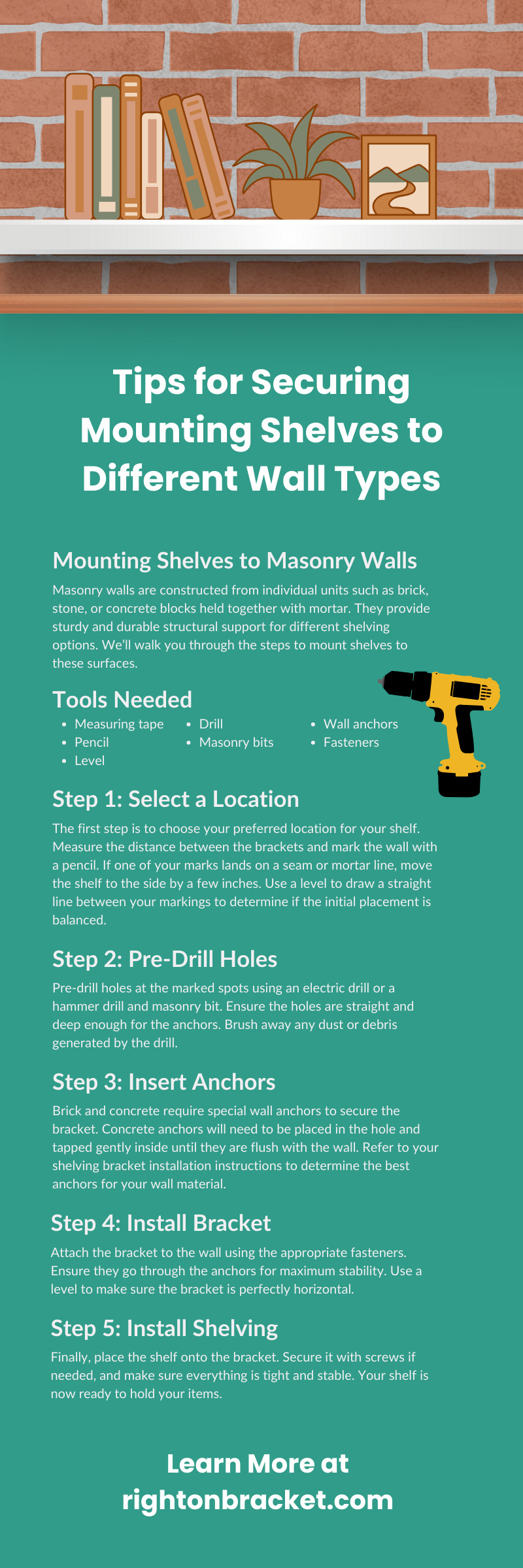 Tips for Securing Mounting Shelves to Different Wall Types
